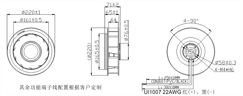 24v直流黄色软件榴莲视频220安装尺寸图